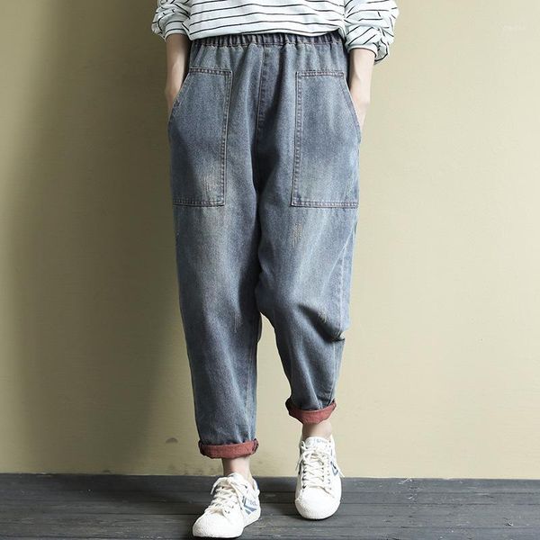 women jeans autumn winter loose casual denim trousers 2019 new elastic waist pocket vintage casual ladies denim pants1, Blue
women jeans autumn winter loose casual denim trousers 2019 new elastic waist pocket vintage casual ladies denim pants1, Blue