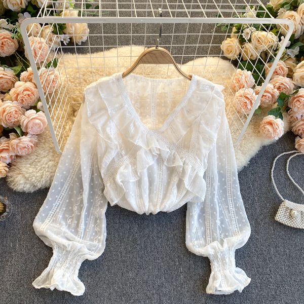 2021 new singer sweet female blouse low puff solid sleeves autumn loose fashion shirts czuh, White
2021 new singer sweet female blouse low puff solid sleeves autumn loose fashion shirts czuh, White