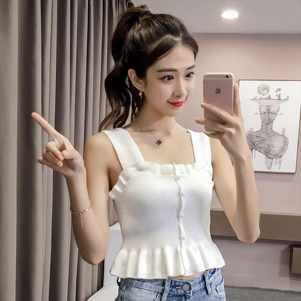 женщины вязание оборками кнопки обрезанные танки tops девушки knit sexy chic tee рубашки camis растениеводство топ для женщин летом jh297, White
женщины вязание оборками кнопки обрезанные танки tops девушки knit sexy chic tee рубашки camis растениеводство топ для женщин летом jh297, White