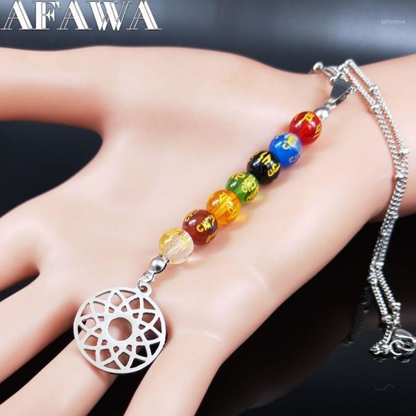 2020 colored glass stainless steel long chakra necklace women 7 color long necklaces pendants jewelry colgante mujer n202871, Silver
2020 colored glass stainless steel long chakra necklace women 7 color long necklaces pendants jewelry colgante mujer n202871, Silver