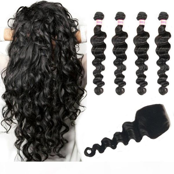 9a siyusi hair products peruvian malaysian indian brazilian virgin hair loose wave bundles with closure loose deep human hair lace closure, Black
9a siyusi hair products peruvian malaysian indian brazilian virgin hair loose wave bundles with closure loose deep human hair lace closure, Black