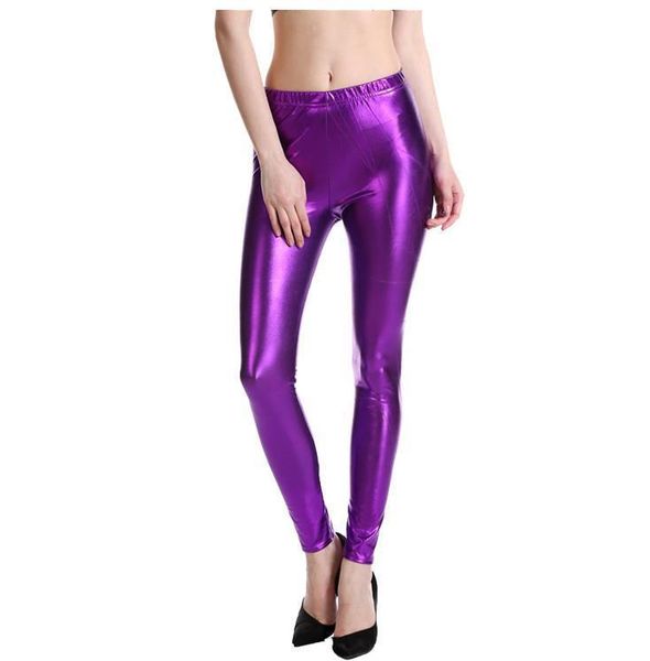 women's shiny metallic pants leggings stretchy disco pencil pants nightclub high waisted leggings ladies streetwear trouser, Black
women's shiny metallic pants leggings stretchy disco pencil pants nightclub high waisted leggings ladies streetwear trouser, Black