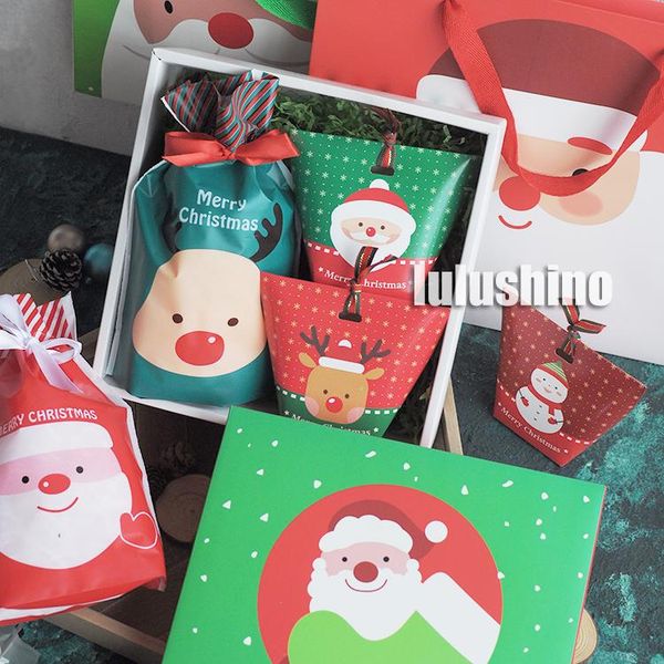 christmas baking packing red, green, santa claus square box bag rope bag trapezoidal box of candy
christmas baking packing red, green, santa claus square box bag rope bag trapezoidal box of candy