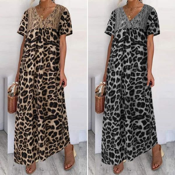 casual dresses celmia bohemian ruffles lace summer sundress 5xl women maxi dress vintage leopard print short sleeve v neck beach long sarafa, Black;gray
casual dresses celmia bohemian ruffles lace summer sundress 5xl women maxi dress vintage leopard print short sleeve v neck beach long sarafa, Black;gray