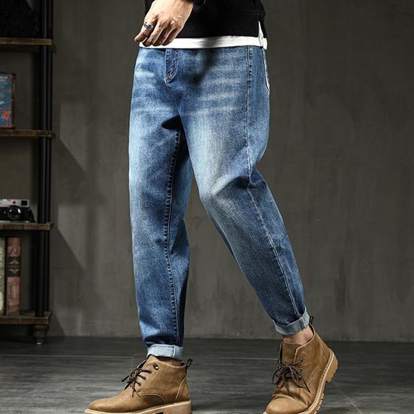 men's jeans autumn men denim loose large size harlan trousers stretch small feet long for brand, Blue
men's jeans autumn men denim loose large size harlan trousers stretch small feet long for brand, Blue