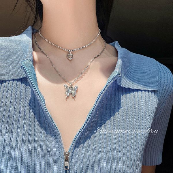 lapped butterfly necklace women fashion net red small crowd design sense ins cool wind simple temperament clavicle chain, Silver
lapped butterfly necklace women fashion net red small crowd design sense ins cool wind simple temperament clavicle chain, Silver
