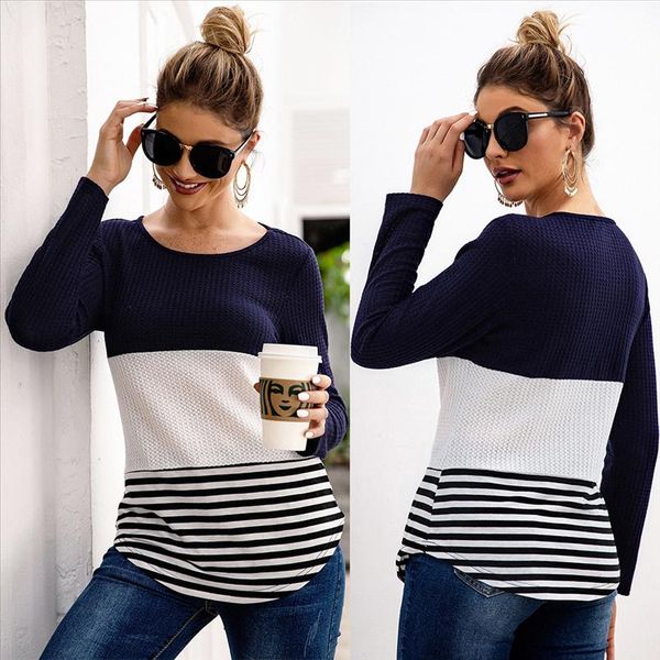 new style for autumn and winter in europe cross border womens self priming stripe panel long sleeve pullover knitting shirt, White;black
new style for autumn and winter in europe cross border womens self priming stripe panel long sleeve pullover knitting shirt, White;black