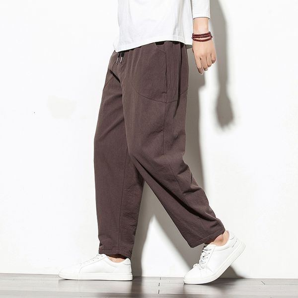 2021 solid color cotton and hemp fattening enlarged harem lantern men's antique casual pants, Black
2021 solid color cotton and hemp fattening enlarged harem lantern men's antique casual pants, Black