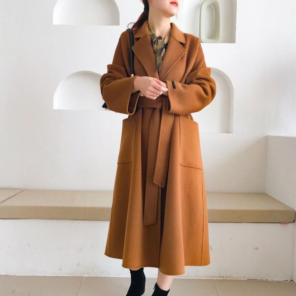 gu jia nursery rhyme the same autumn and winter double sided medium length wool coat for women 2020 new woolen coat1, Black
gu jia nursery rhyme the same autumn and winter double sided medium length wool coat for women 2020 new woolen coat1, Black