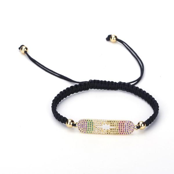 charm bracelets 2021 arrival trendy rhinestone cz beads pave setting handmade black braided lace-up jewelry for women, Golden;silver
charm bracelets 2021 arrival trendy rhinestone cz beads pave setting handmade black braided lace-up jewelry for women, Golden;silver
