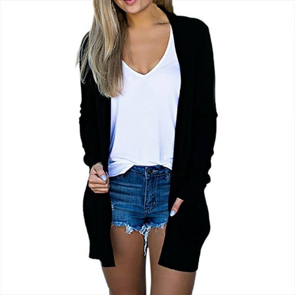 2020 summer mujer korean women cardigan slim sweater casual long sleeve loose jumper solid with pocket femme cardigan sweater, White;black
2020 summer mujer korean women cardigan slim sweater casual long sleeve loose jumper solid with pocket femme cardigan sweater, White;black