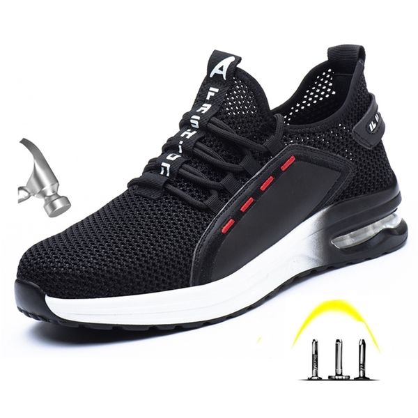 new summer men's outdoor breathable steel toe protective work men puncture proof safety boots shoes walking sneakers y200915, Black;brown
new summer men's outdoor breathable steel toe protective work men puncture proof safety boots shoes walking sneakers y200915, Black;brown