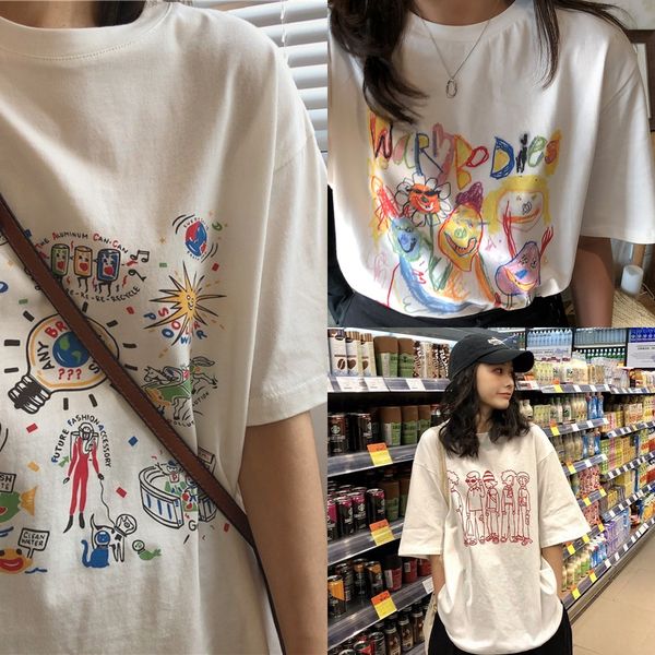 white t-shirt women's coat t-shirt short sleeve summer 2020 korean version ins trendy loose students show thin korean women's wear
white t-shirt women's coat t-shirt short sleeve summer 2020 korean version ins trendy loose students show thin korean women's wear