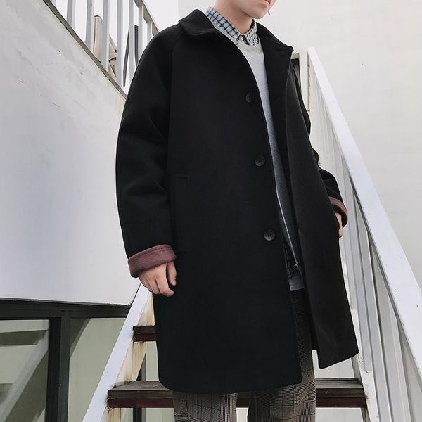 men's wool & blends thicken winter coat korean style woolen long overcoat loose black coats manteau homme hiver fashion casual bd50wb
men's wool & blends thicken winter coat korean style woolen long overcoat loose black coats manteau homme hiver fashion casual bd50wb