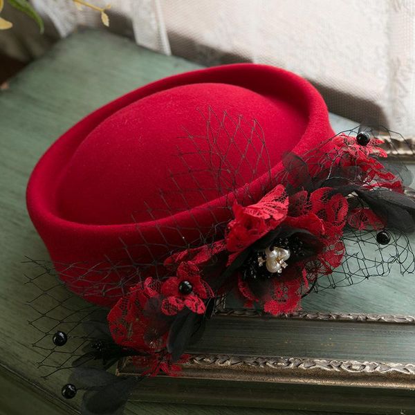 vintage red pure wool fedora cap women mesh flower fascinator hat headwear elegant ladies autumn pillbox wedding hat 2020, Blue;gray
vintage red pure wool fedora cap women mesh flower fascinator hat headwear elegant ladies autumn pillbox wedding hat 2020, Blue;gray