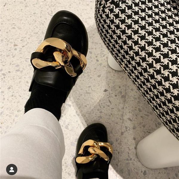 celebrity shoes women slippers metal chain loafer mules 2020 fall winter women leather flats slip-on fashion shopping shoes, Black
celebrity shoes women slippers metal chain loafer mules 2020 fall winter women leather flats slip-on fashion shopping shoes, Black