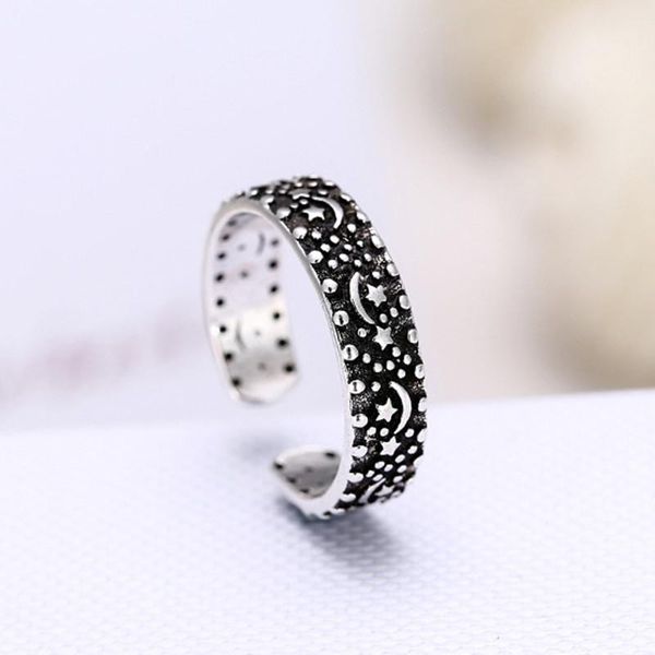2020 real anel anillos 100% rings for pock design moon&stars vintage thai jewelry open ring for lover gift1, Golden;silver
2020 real anel anillos 100% rings for pock design moon&stars vintage thai jewelry open ring for lover gift1, Golden;silver