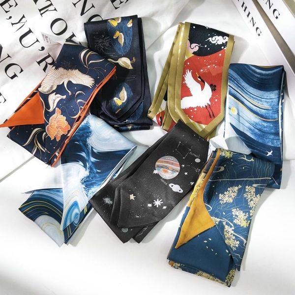 scarves 2021 fashion multi-function long silk scarf women narrow neckerchief tie hair band skinny headband for ladies, Blue;gray
scarves 2021 fashion multi-function long silk scarf women narrow neckerchief tie hair band skinny headband for ladies, Blue;gray