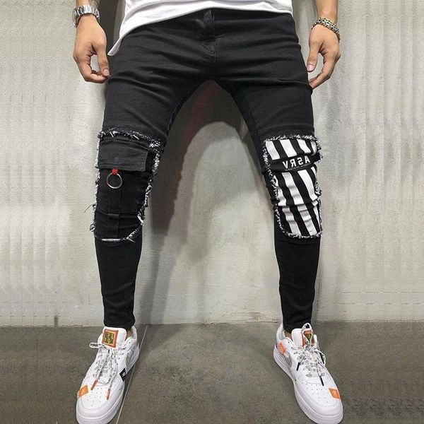 men's jeans 2021 men spring summer ripped hole denim pants trousers male casual skinny hip hop pencil outwear, Blue
men's jeans 2021 men spring summer ripped hole denim pants trousers male casual skinny hip hop pencil outwear, Blue