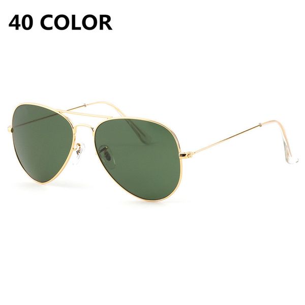 summer classic designer pilot sunglasses men women sunglasses metal frame uv400 protection glass lens sun glasses 58 mm 40 color, White;black
summer classic designer pilot sunglasses men women sunglasses metal frame uv400 protection glass lens sun glasses 58 mm 40 color, White;black