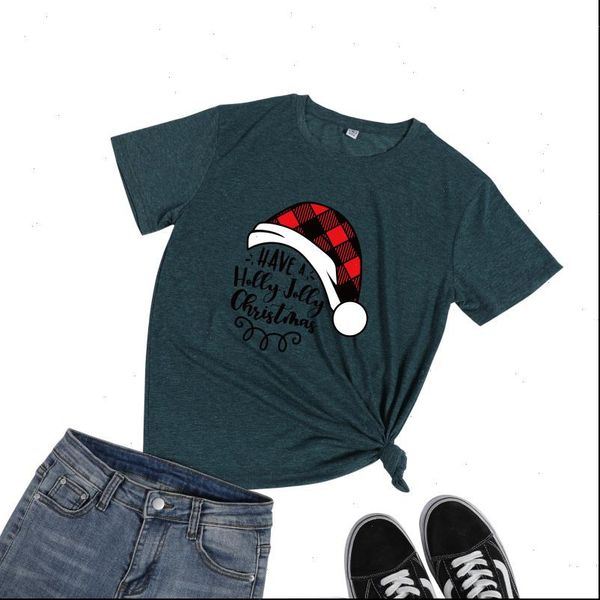 womens vogue have a happy jappy christmas hat print t shirt fashion casual women colored cotton tee shirts drop shipping, White
womens vogue have a happy jappy christmas hat print t shirt fashion casual women colored cotton tee shirts drop shipping, White