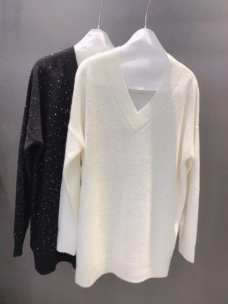 2020 new ladies fashion long sleeve casual starry cashmere sweater 1009, White;black
2020 new ladies fashion long sleeve casual starry cashmere sweater 1009, White;black