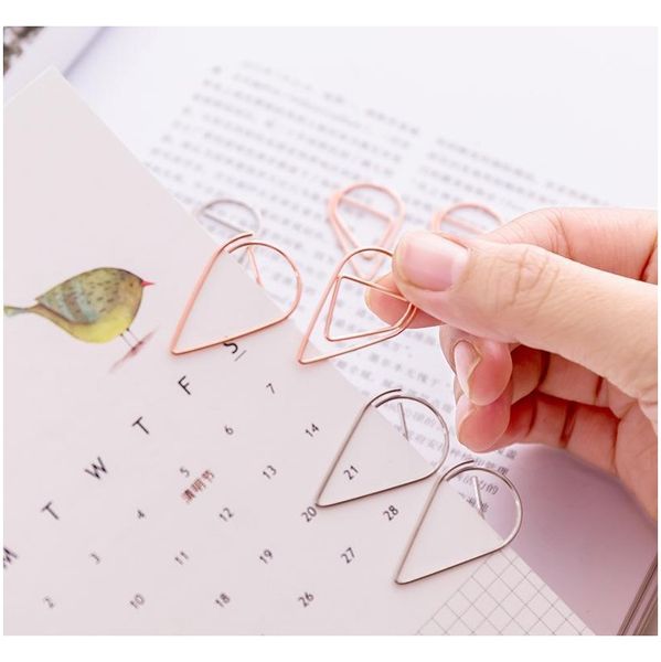 10 pieces/lot portable plastic drop shaped paper clips gold silver color funny kawaii bookmark office school statione jllouz insyard
10 pieces/lot portable plastic drop shaped paper clips gold silver color funny kawaii bookmark office school statione jllouz insyard