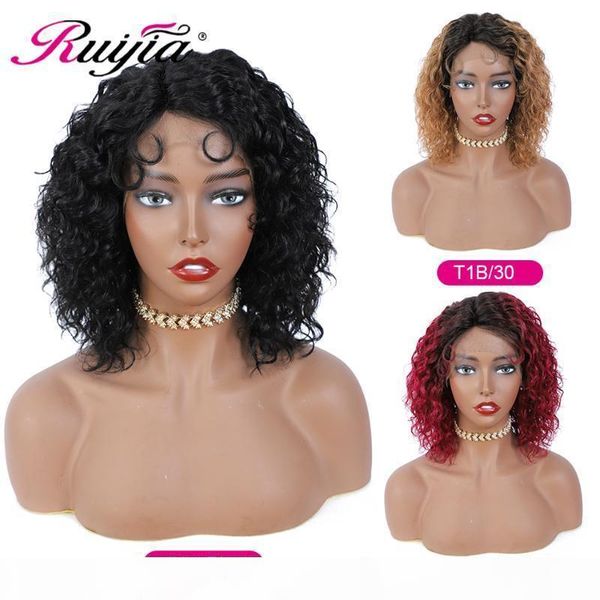 ruijia brazilian hair water wave t part lace wigs natural black ombre colored non-remy human hair wigs for women 150% density, Black;brown
ruijia brazilian hair water wave t part lace wigs natural black ombre colored non-remy human hair wigs for women 150% density, Black;brown