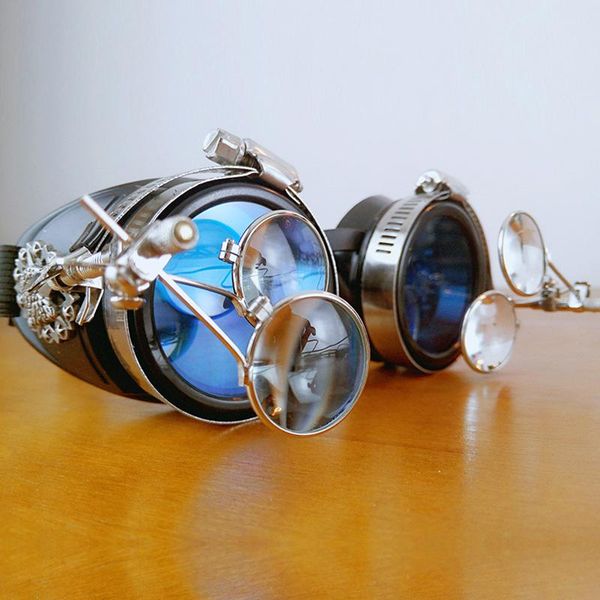 blue glass with metal rivet and plastic steampunk industrial goggles gothic windproof mirror for women/men eyewear cosplay props
blue glass with metal rivet and plastic steampunk industrial goggles gothic windproof mirror for women/men eyewear cosplay props