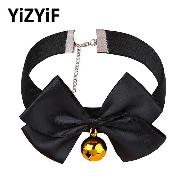 bow tie neck choker collar necklace with bell adjustable soft ribbon bow bell knot small collar choker role play, Golden;silver
bow tie neck choker collar necklace with bell adjustable soft ribbon bow bell knot small collar choker role play, Golden;silver