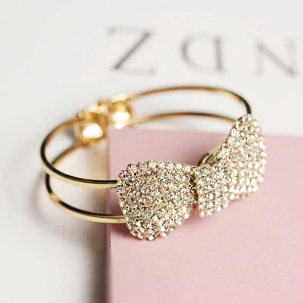 2020 rhinestone gold color bracelets for women jewerly bow bracelet fashion wide bracelets bling women jewelry, Golden;silver
2020 rhinestone gold color bracelets for women jewerly bow bracelet fashion wide bracelets bling women jewelry, Golden;silver