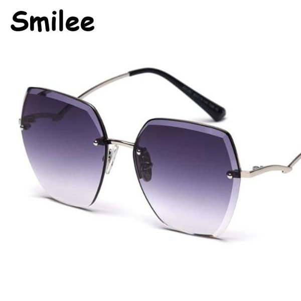 fashion rimless sunglasses for women big luxury designer uv400 glasses female gradient shades ladies brown eyewear, White;black
fashion rimless sunglasses for women big luxury designer uv400 glasses female gradient shades ladies brown eyewear, White;black