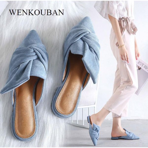 summer women slippers flock bowtie female mules fashion low heels shoes pointed toe ladies plus size elegant woman flip flops1, Black
summer women slippers flock bowtie female mules fashion low heels shoes pointed toe ladies plus size elegant woman flip flops1, Black