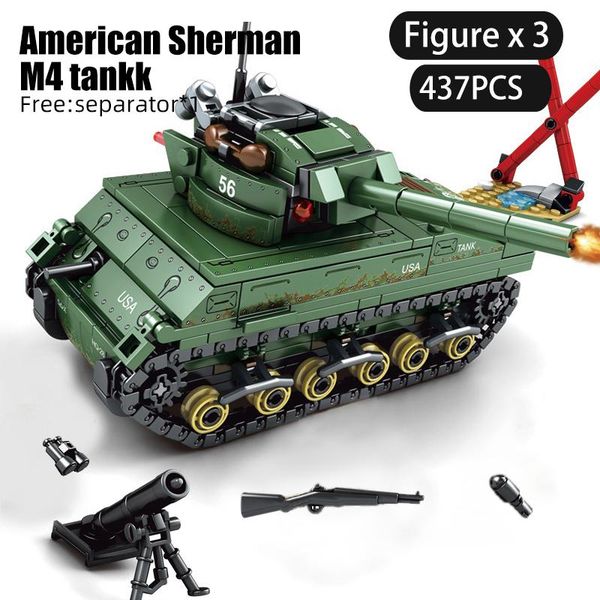 sembo 437pcs military usa m4 sherman tank building blocks for army ww2 soldier weapo toys vehicle soldier brick toy children boy wmtaji
sembo 437pcs military usa m4 sherman tank building blocks for army ww2 soldier weapo toys vehicle soldier brick toy children boy wmtaji