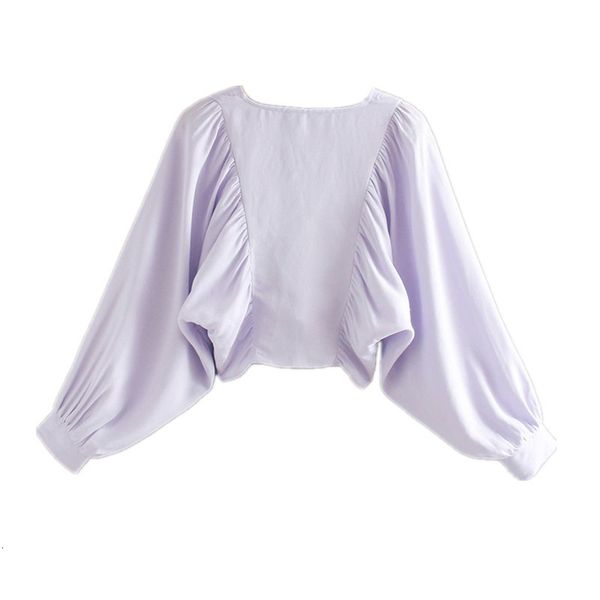 2021 new women vintage v-neck long puff sleeves gathered cropped blouse female fashion invisible side zip chic hwg8, White
2021 new women vintage v-neck long puff sleeves gathered cropped blouse female fashion invisible side zip chic hwg8, White