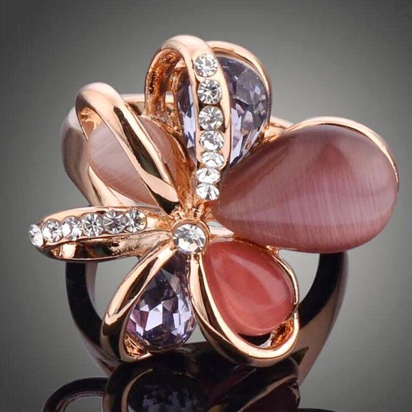 cluster rings korean fashion crystal opal ring gold color flower shape elegant vintage finger for women retro jewelry, Golden;silver
cluster rings korean fashion crystal opal ring gold color flower shape elegant vintage finger for women retro jewelry, Golden;silver