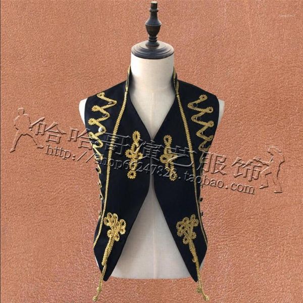 s-5xl new men black performance vest bar nightclub dj flower lace sleevele vest rock personality show stage singer costumes1, Black;white
s-5xl new men black performance vest bar nightclub dj flower lace sleevele vest rock personality show stage singer costumes1, Black;white