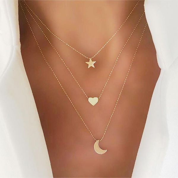 bohemian cross star moon necklaces for women heart choker pendant layered necklace 2020 ethnic multilayer fashion jewelry, Silver
bohemian cross star moon necklaces for women heart choker pendant layered necklace 2020 ethnic multilayer fashion jewelry, Silver