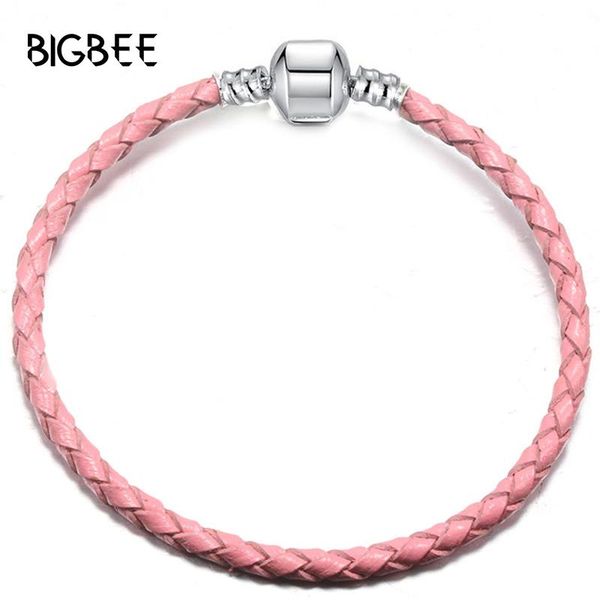 sweet cute pink leather chain charm brand bracelet diy fine bracelets for women girls luxury jewelry pulseras mujer, Black
sweet cute pink leather chain charm brand bracelet diy fine bracelets for women girls luxury jewelry pulseras mujer, Black