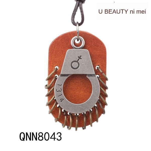 korean style handcuffs 1314 couple pendant genuine leather necklace sweater chain jewelry factory small merchandise, Silver
korean style handcuffs 1314 couple pendant genuine leather necklace sweater chain jewelry factory small merchandise, Silver