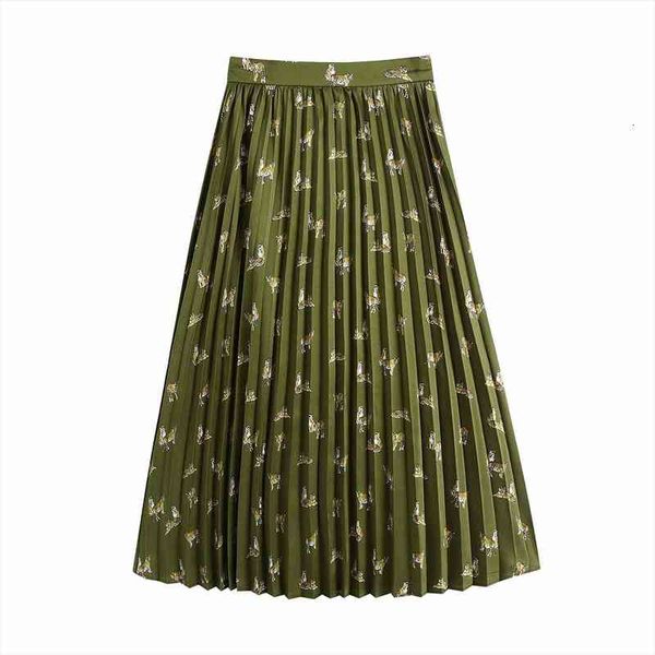 women skrit animal printed pleated mid-calf skirt chic lady fashion casual woman clothes, Black
women skrit animal printed pleated mid-calf skirt chic lady fashion casual woman clothes, Black