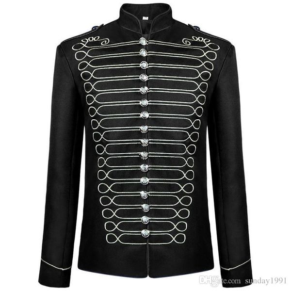 2020 fashion men's jacket punk men's military drum uniform sportswear long sleeve four seasons sports luxury jacket button men des, Black;brown
2020 fashion men's jacket punk men's military drum uniform sportswear long sleeve four seasons sports luxury jacket button men des, Black;brown