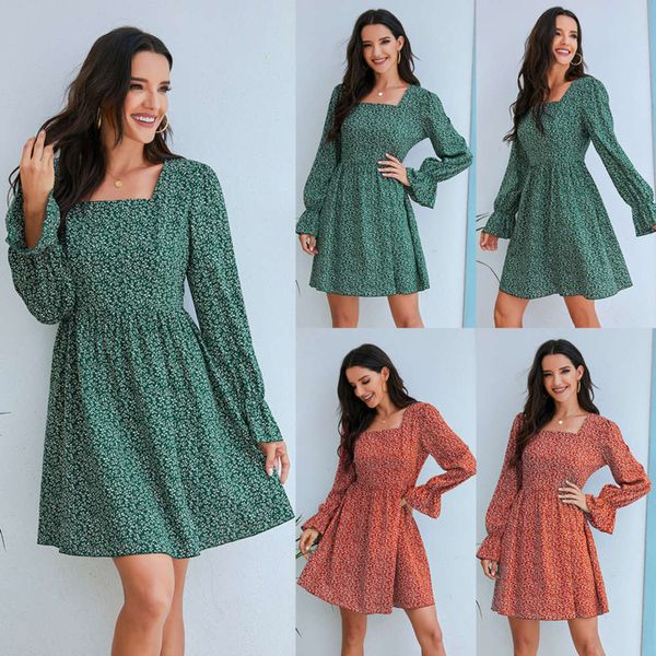 women's in autumn and winter 2020 long sve floral drs, Black;gray
women's in autumn and winter 2020 long sve floral drs, Black;gray