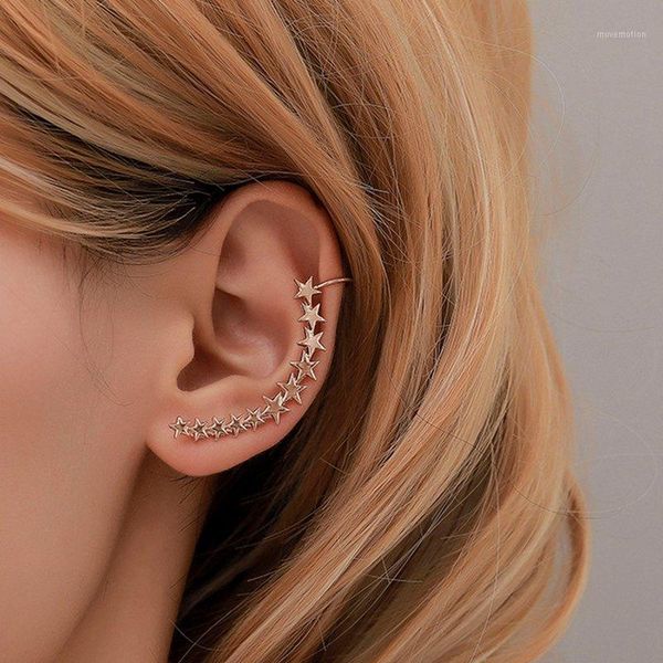1 piece fashion ear clip popular five-pointed star retro metal ear hanging personality single star clip jewelry1, Silver
1 piece fashion ear clip popular five-pointed star retro metal ear hanging personality single star clip jewelry1, Silver