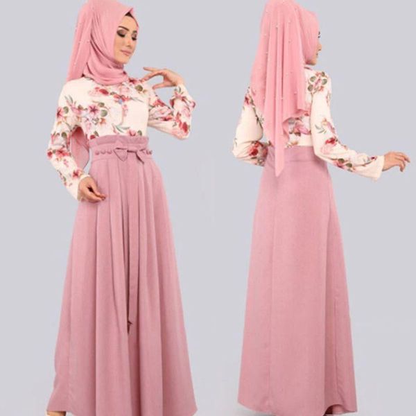women ramadan eid abaya floral contrast color maxi dress muslim islamic robe, Black;gray
women ramadan eid abaya floral contrast color maxi dress muslim islamic robe, Black;gray