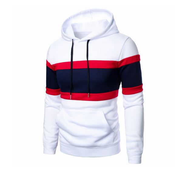 brand new three-color stitching fashion men's hooded outdoors hoodies clothes male wear, Black
brand new three-color stitching fashion men's hooded outdoors hoodies clothes male wear, Black