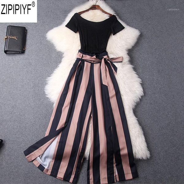 women's tracksuits 2021 autumn women vintage sets casual o-neck short sleeve shirts & full length striped wide leg pants suit c, Gray
women's tracksuits 2021 autumn women vintage sets casual o-neck short sleeve shirts & full length striped wide leg pants suit c, Gray