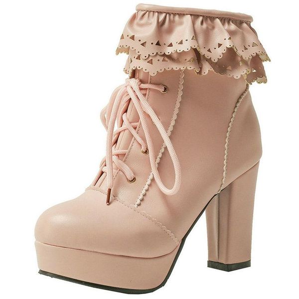 agodor lolita boots women square high heel ankle boots cute cosplay winter shoes platform women lace up ankle booties, Black
agodor lolita boots women square high heel ankle boots cute cosplay winter shoes platform women lace up ankle booties, Black