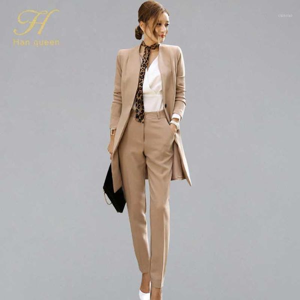 h han queen new formal 2-piece suits women 2020 spring elegant v-neck business suit crop & high waist long pants work set1, White;black
h han queen new formal 2-piece suits women 2020 spring elegant v-neck business suit crop & high waist long pants work set1, White;black