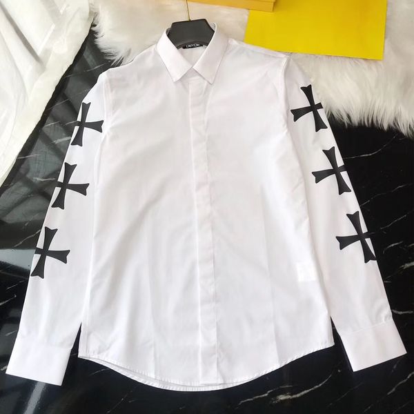 mens cotton dress shirt men double sleeve print slim fit casual shirts dy2286 fiie, White;black
mens cotton dress shirt men double sleeve print slim fit casual shirts dy2286 fiie, White;black